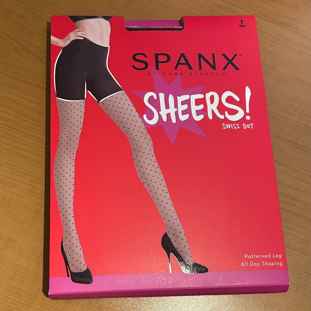 SPANX SHEERS Swiss Dot Size E